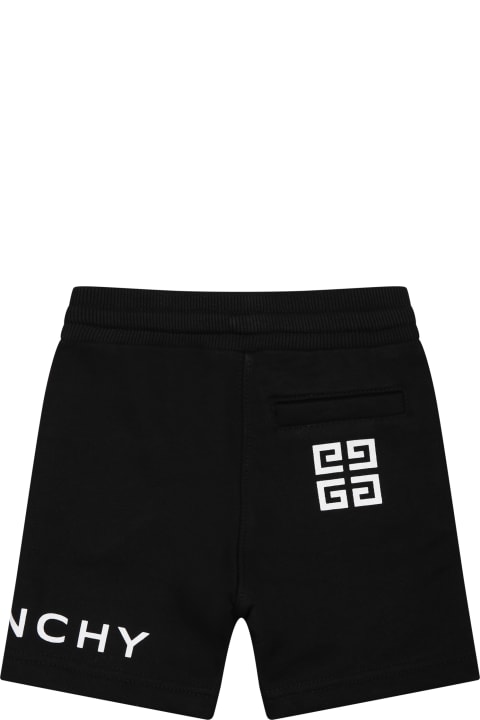 Black Shorts For Baby Boy With Logo