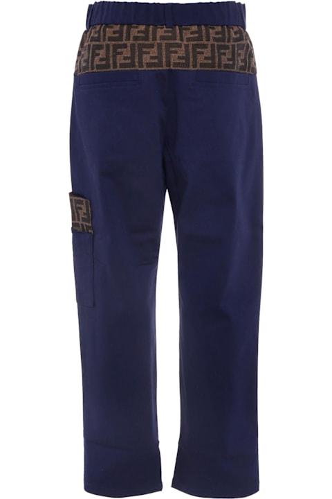 Homeware Fendi Blue Pants With Ff Details For Boy