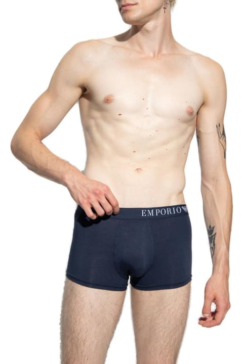 Emporio Armani Underwear for Men Emporio Armani Two-pack Logo-waistband Boxers