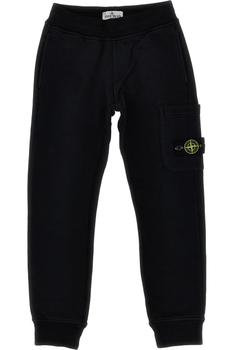 Stone Island Junior ملابس تحتية لـ أولاد Stone Island Junior Logo Patch Joggers