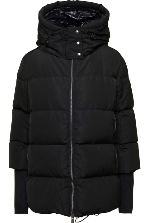 TATRAS Coats & Jackets for Women TATRAS 'azara' Black Hooded Down Jacket With Logo Detail In Nylon Woman