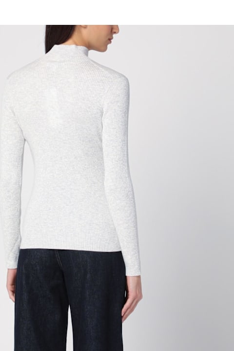 Homeware Maison Kitsuné Light Grey Wool And Cotton Turtleneck