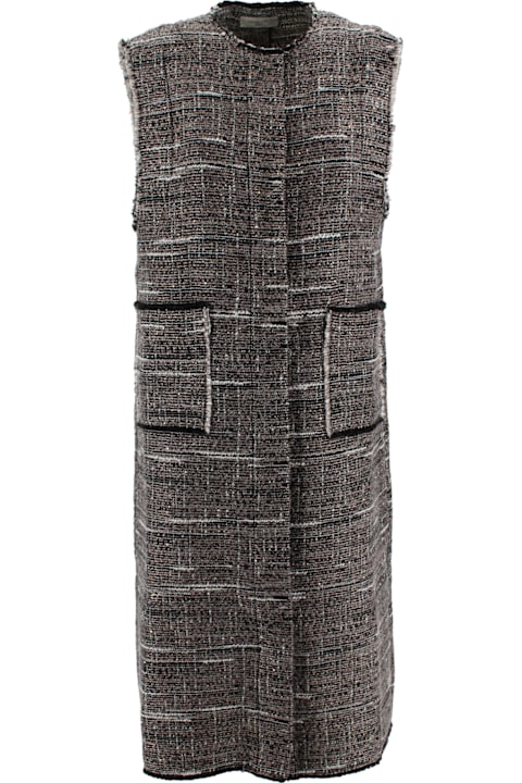 Charlott for Men Charlott Long Bouclé Tweed Waistcoat.