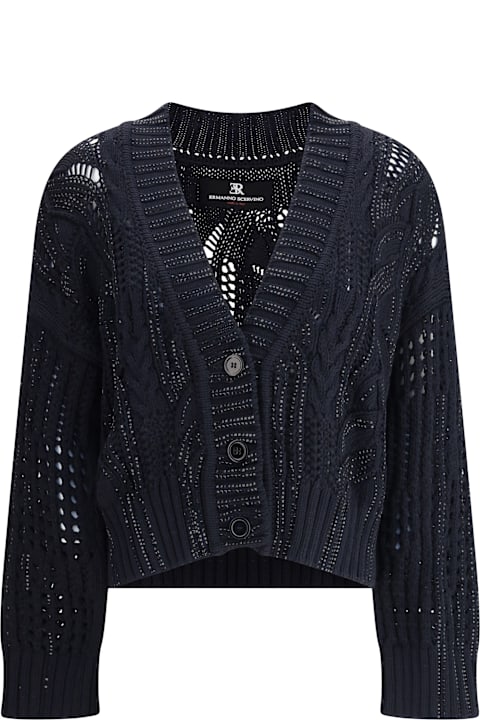 Ermanno Scervino for Women Ermanno Scervino Rhinestone Cotton Cardigan