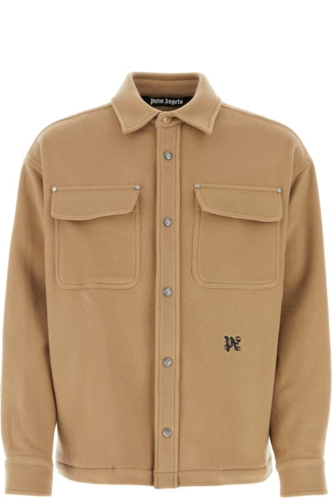 Palm Angels for Men Palm Angels Camel Wool Shirt