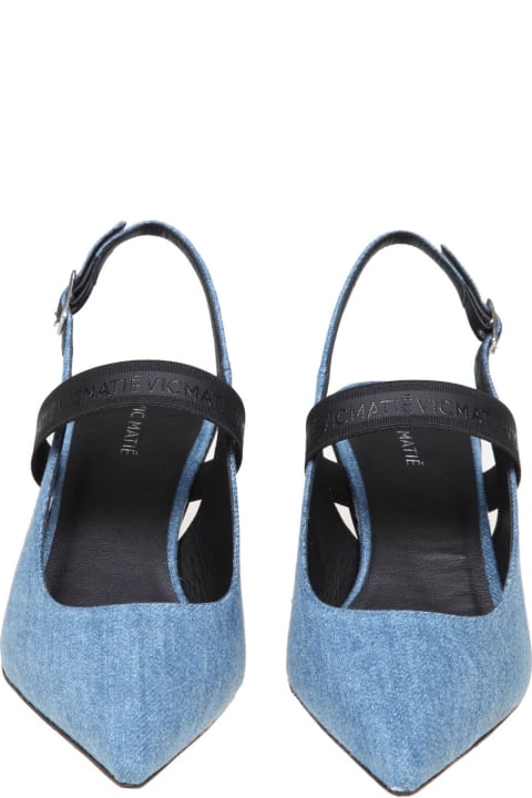 Vic Matié High-Heeled Shoes for Women Vic Matié ' Bonbon Pumps In Denim With Elastic
