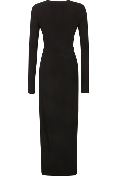 Fashion for Women Norma Kamali Long Sleeve Side Slit Dress