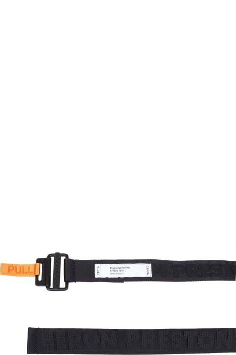 Belt In Black Fabric With Logo