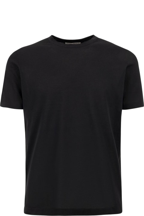 Fashion for Men Kangra Black Cotton Ribbed T-shirt Kangra