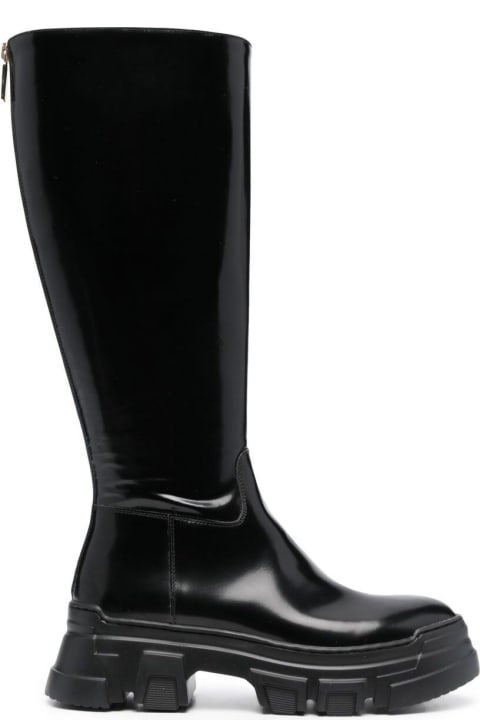 Calf Leather Knee Boots