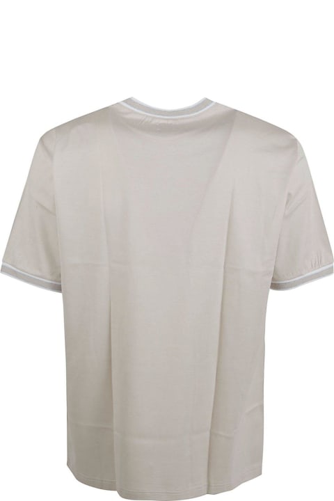 Eleventy Topwear for Women Eleventy Striped-tipping Crewneck T-shirt