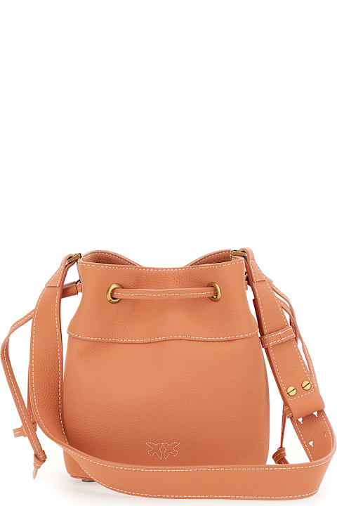 Homeware Pinko Leather Shoulder Bag With Logo