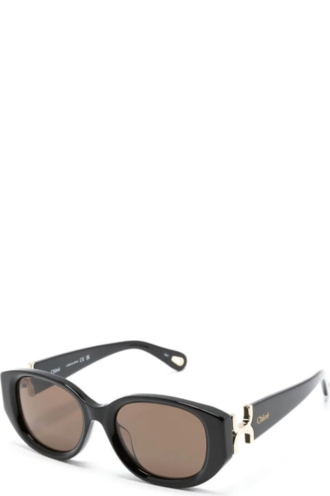 Eyewear for Women Chloé Black Oval-frame Sunglasses