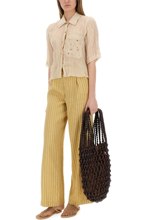 Alysi for Men Alysi Striped Satin Tailored Pants