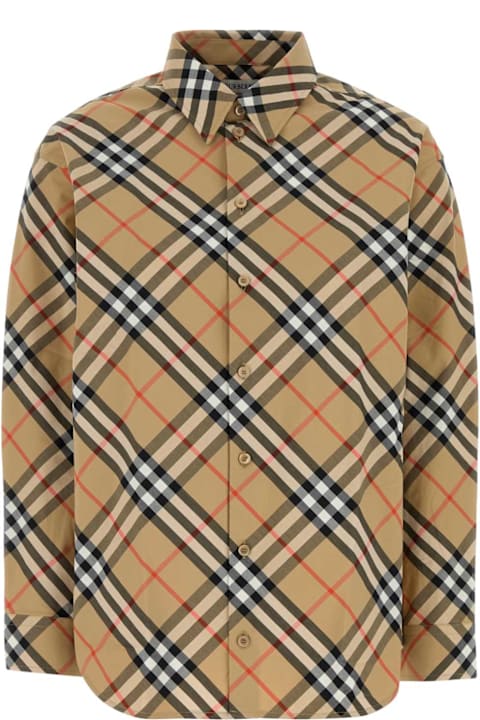 Burberry Fleeces & Tracksuits for Women Burberry 'check' Beige Cotton Shirt