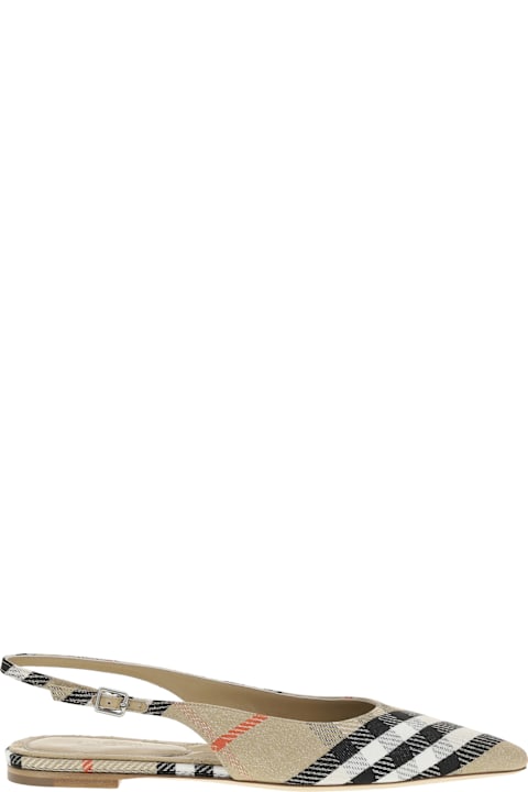 Burberry Flat Shoes for Women Burberry Birdie Check Slingback Ballerinas