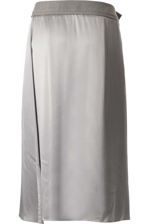 Fendi for Women Fendi Viscose Satin Draped Skirt