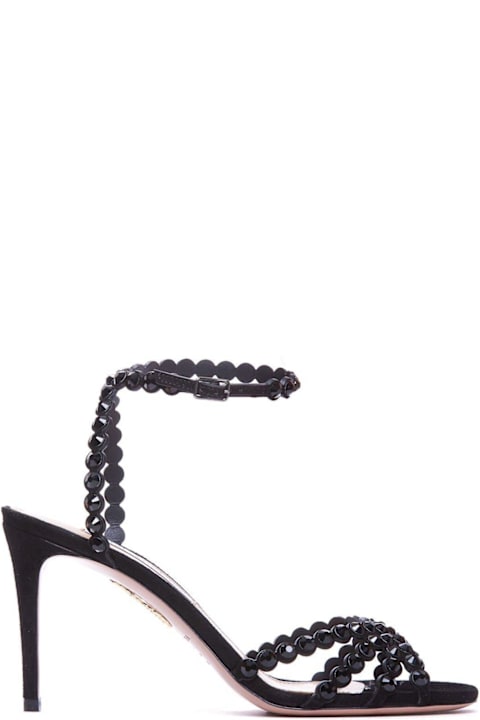 Aquazzura for Kids Aquazzura Tequila Embellished Open Toe Sandals