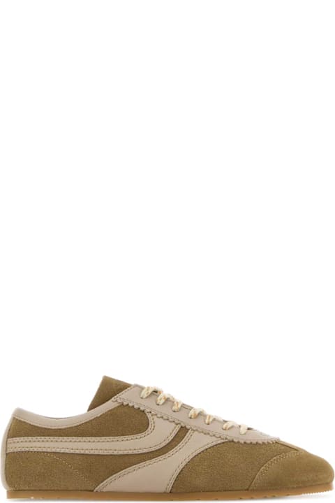 Homeware Dries Van Noten Cappuccino Suede Sneakers