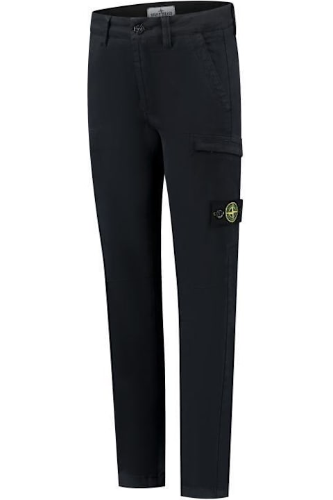 Stone Island Bottoms for Boys Stone Island Logo Patch Pants