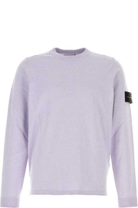 Stone Island for Men Stone Island Lilac Cotton Sweater