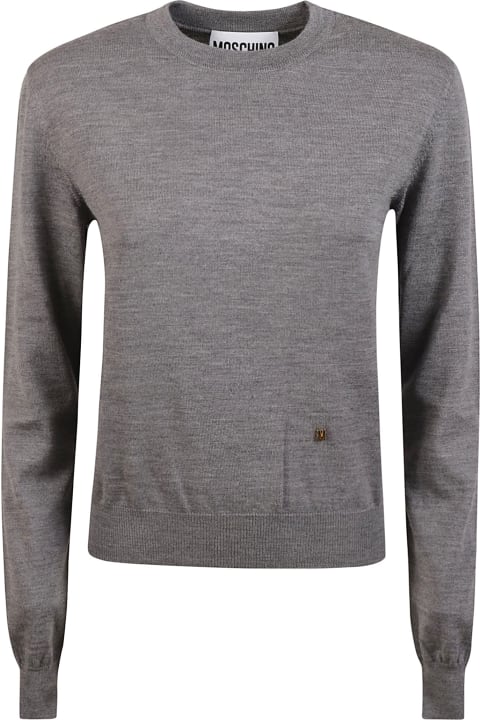 Homeware Moschino Rib Trim Plain Sweater