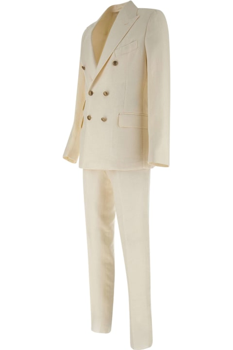 Fashion for Men Eleventy Wool, Linen And Silk Suit Two-piece