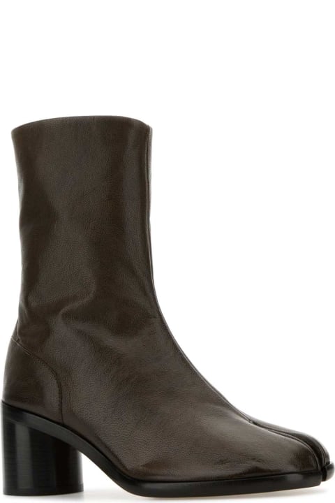 Maison Margiela Boots for Men Maison Margiela Mud Leather Tabi Boots