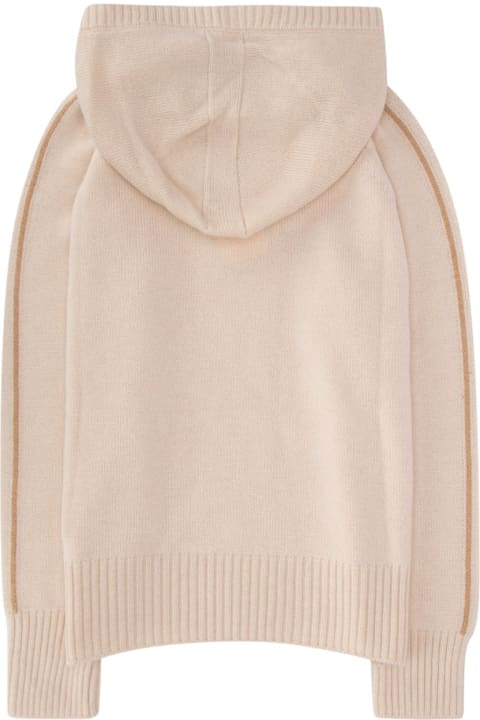 Homeware Fendi Logo Intarsia Long-sleeved Knitted Hoodie