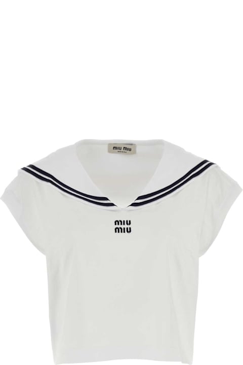 Fleeces & Tracksuits for Women Miu Miu White Cotton Tank Top