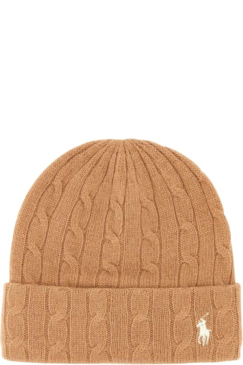 Polo Ralph Lauren for Women Polo Ralph Lauren Camel Wool Blend Beanie Hat
