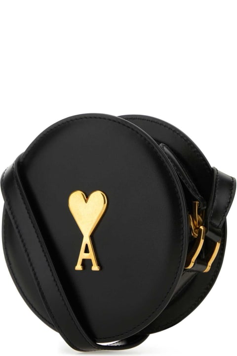Ami Alexandre Mattiussi for Women Ami Alexandre Mattiussi Black Leather Crossbody Bag