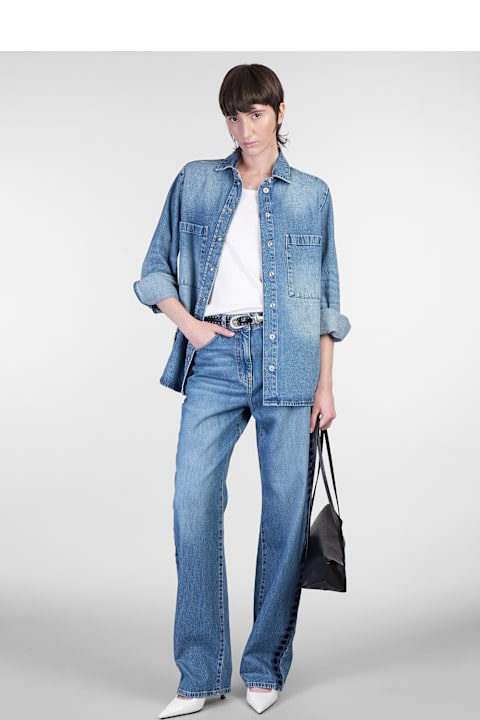 IRO معاطف وجواكت لـ السيدات IRO Lydie Denim Jackets In Blue Cotton