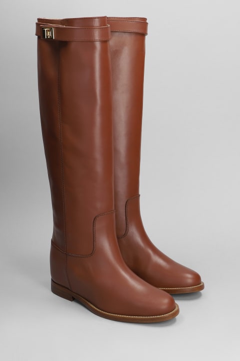 Boots for Women Via Roma 15 In Leather Color Leather