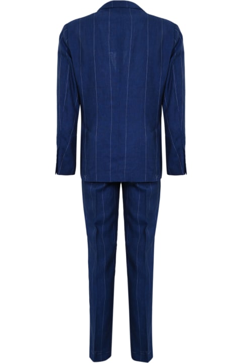 Brunello Cucinelli Clothing for Men Brunello Cucinelli Pinstriped Linen Suit