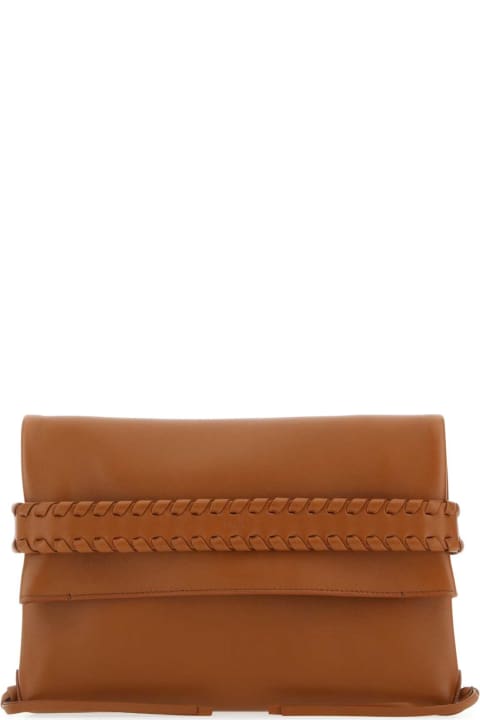 Clutches for Women Chloé Caramel Leather Mony Clutch