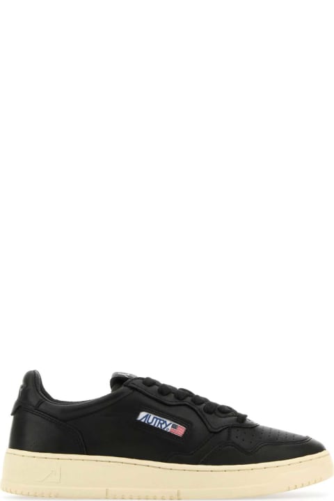Autry Black Leather Medalist Sneakers