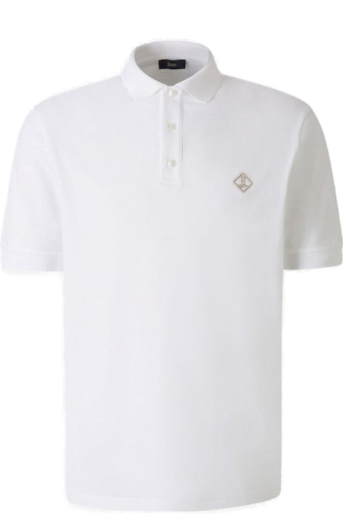 Herno for Men Herno Logo Embroidered Short-sleeved Polo Shirt
