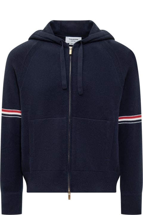 Thom Browne Fleeces & Tracksuits for Men Thom Browne Navy Cashmere Sweater