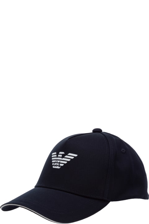 Hats for Men Emporio Armani Eagle Baseball Cap