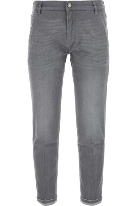 PT01 Jeans for Men PT01 Grey Stretch Denim Indie Jeans