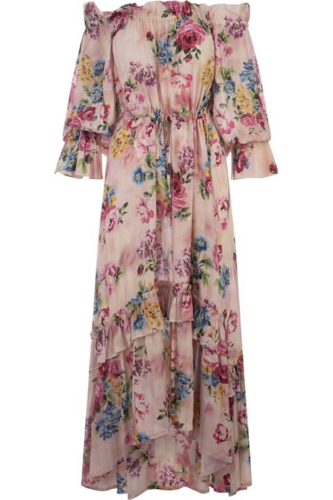 Clothing for Women Anjuna Pink Sofia Long Dress With Print