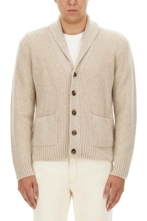 Tom Ford Sweaters for Men Tom Ford Brushed Shawl Collar Knitted Cardigan