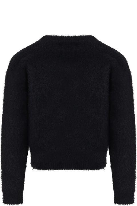 Calvin Klein Kids Calvin Klein Black Sweater For Girl With Logo