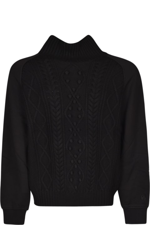 Fashion for Women Neil Barrett Hybrid Cable Knit High Neck Sweater