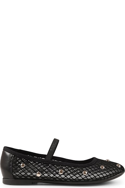 Philosophy di Lorenzo Serafini Kids for Girls Philosophy di Lorenzo Serafini Kids Black Ballet Flats For Girl With Studs
