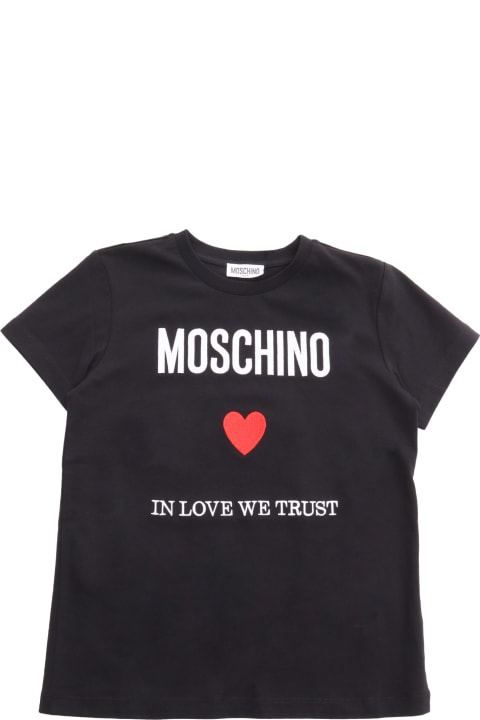 キッズ MoschinoのTシャツ＆ポロシャツ Moschino Black T-shirt