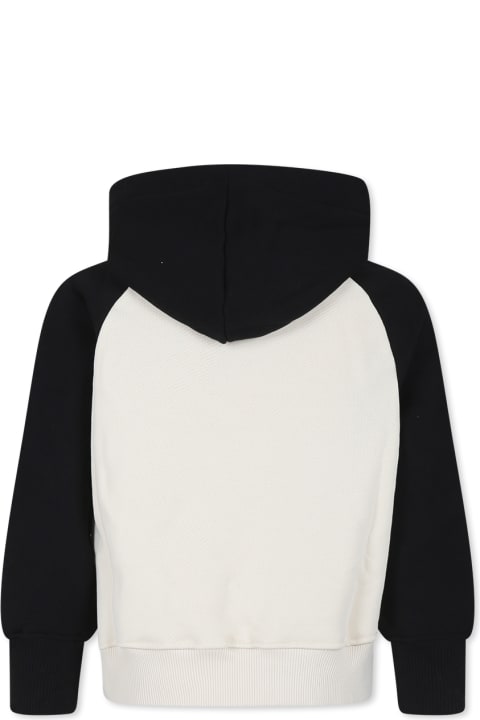 Fashion for Kids MSGM Ivory Sweatshirt For Boy With Logo
