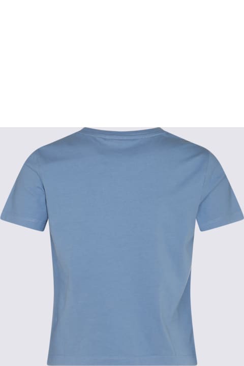 ウィメンズ新着アイテム Maison Kitsuné Blue Cotton T-shirt