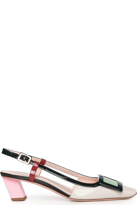 Roger Vivier Belle Vivier Patent Leather Slingback Pumps